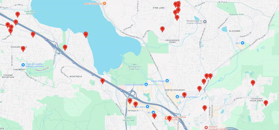 map of Issaquah senior care providers map of Issaquah senior care providers
